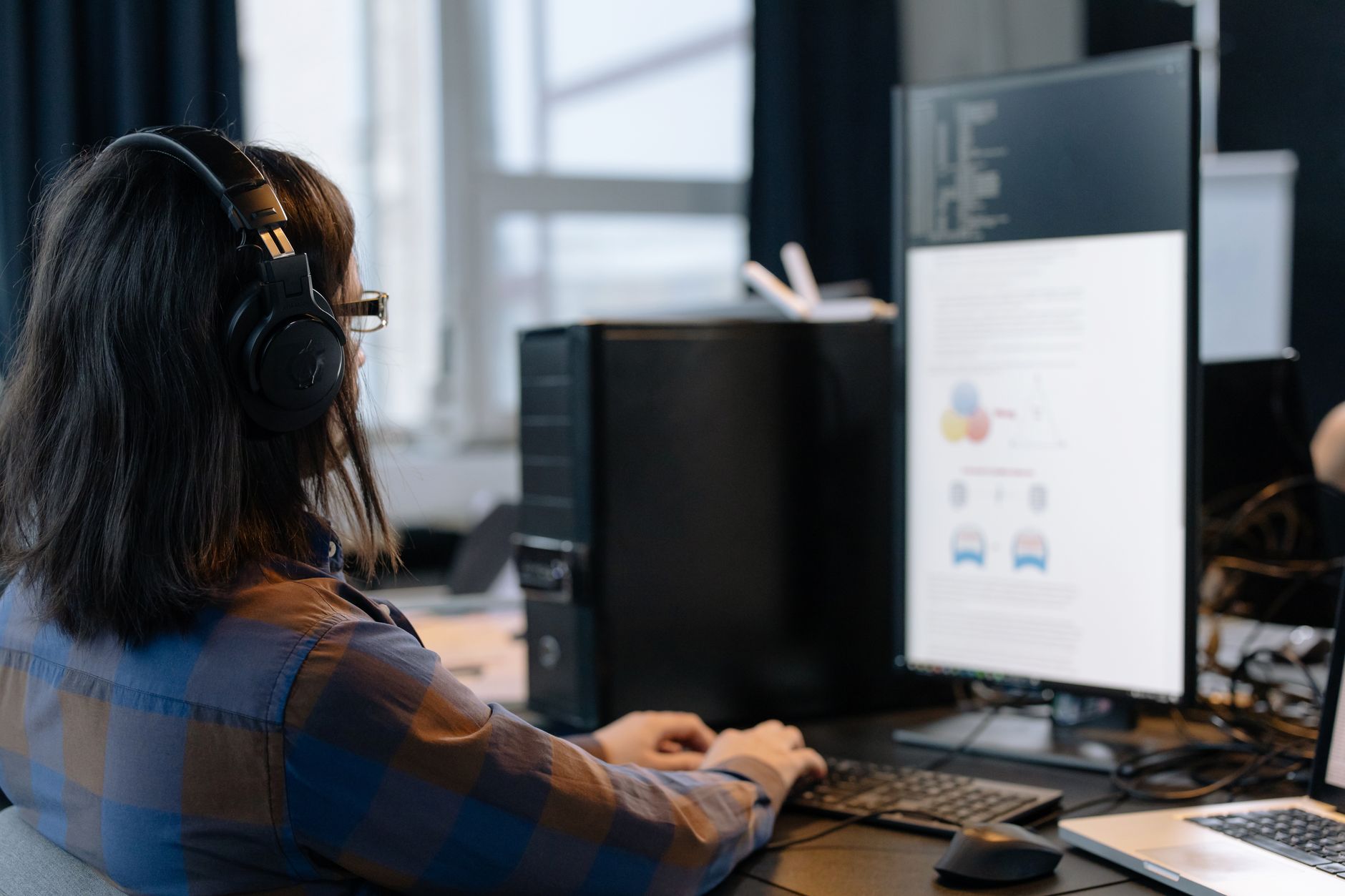 Developer building an automation workflow on a computer screen